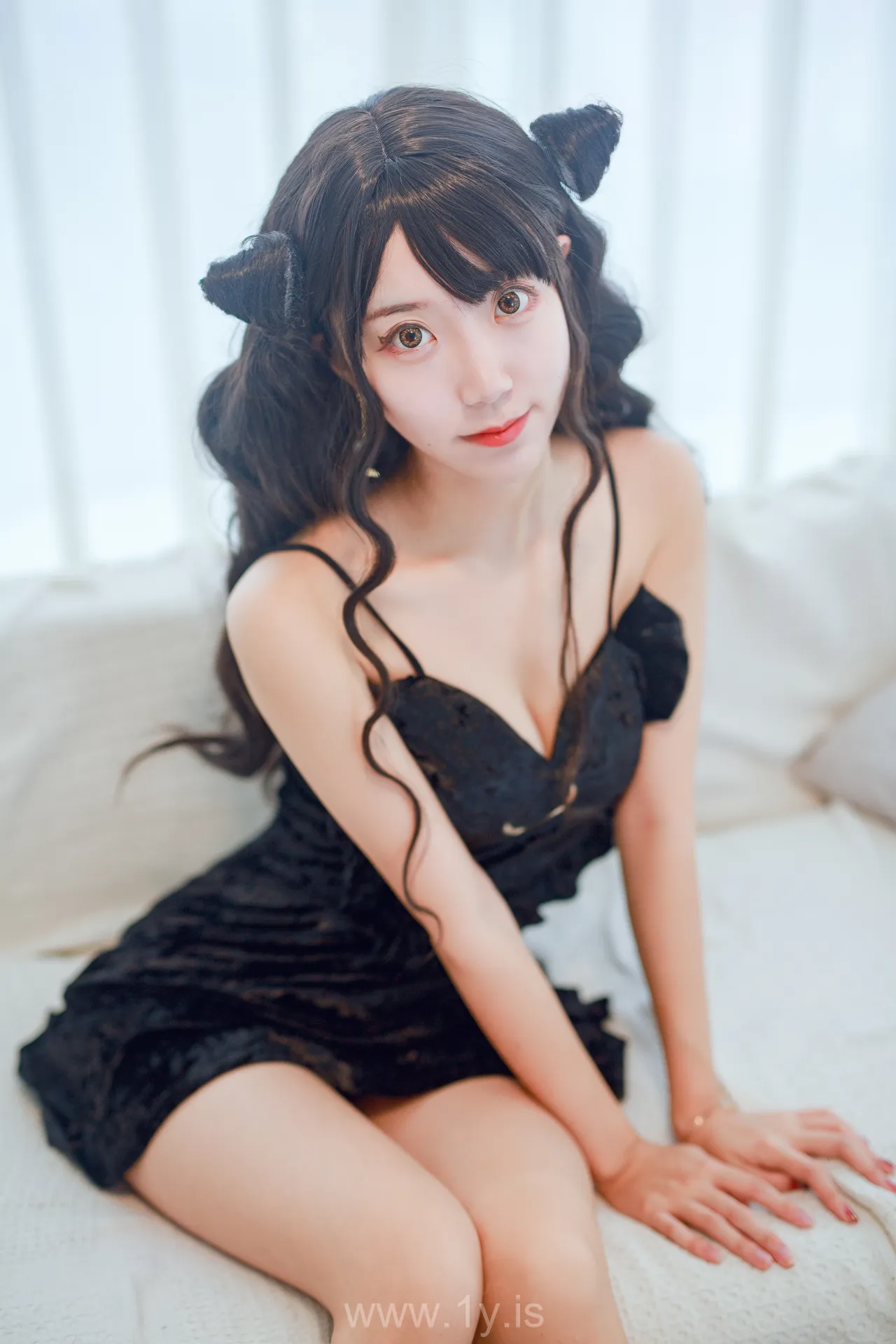 Coser@黑川 NO.027 Attractive Asian Beauty 小恶魔黑裙子